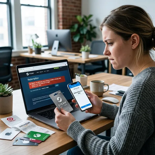 Where to enter a gift card code